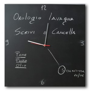 Quadro dipinto a mano: Orologio lavagna 733